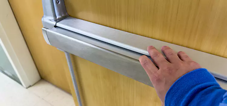 Installing a Push Bar on a Door Dedham